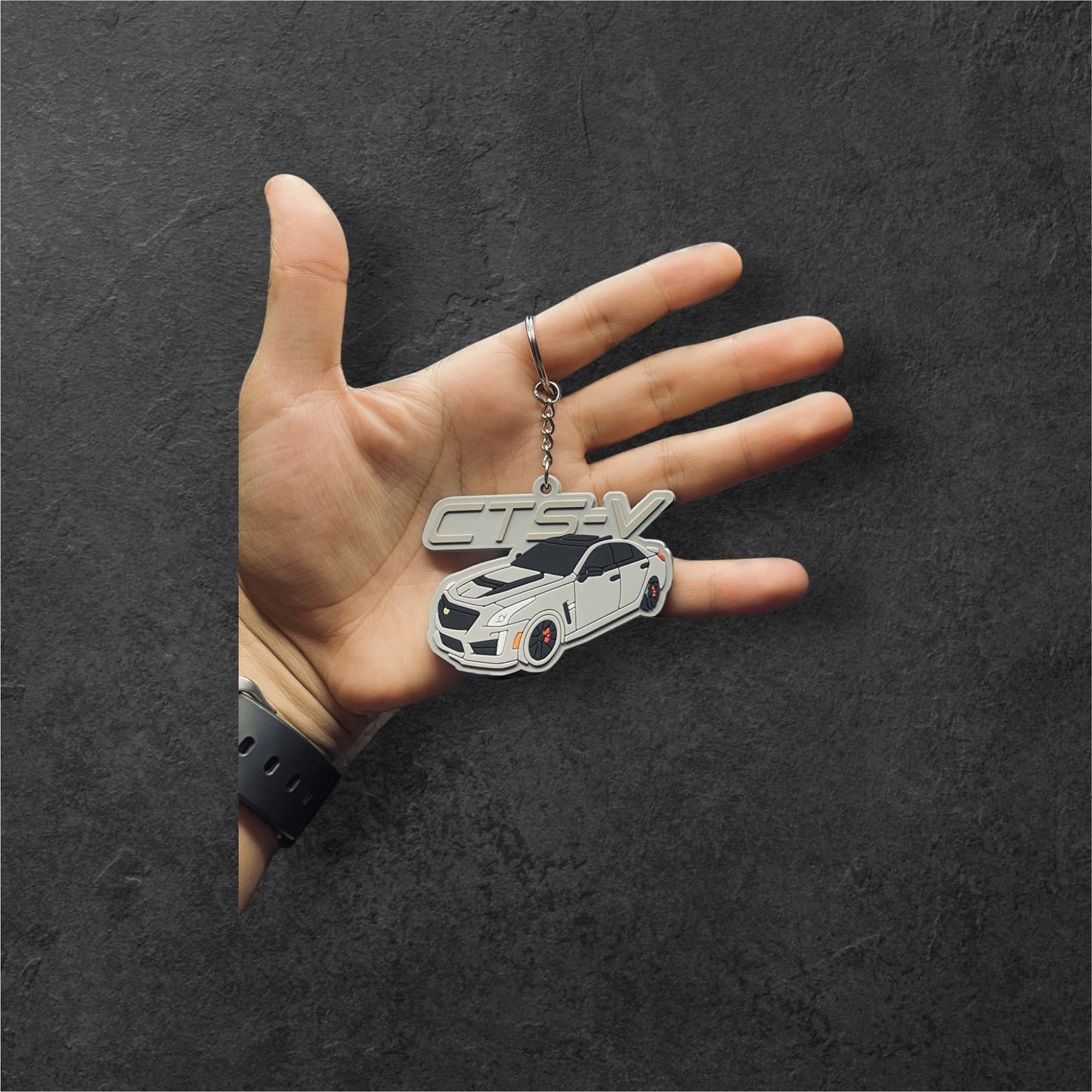 V Rubber Keychain