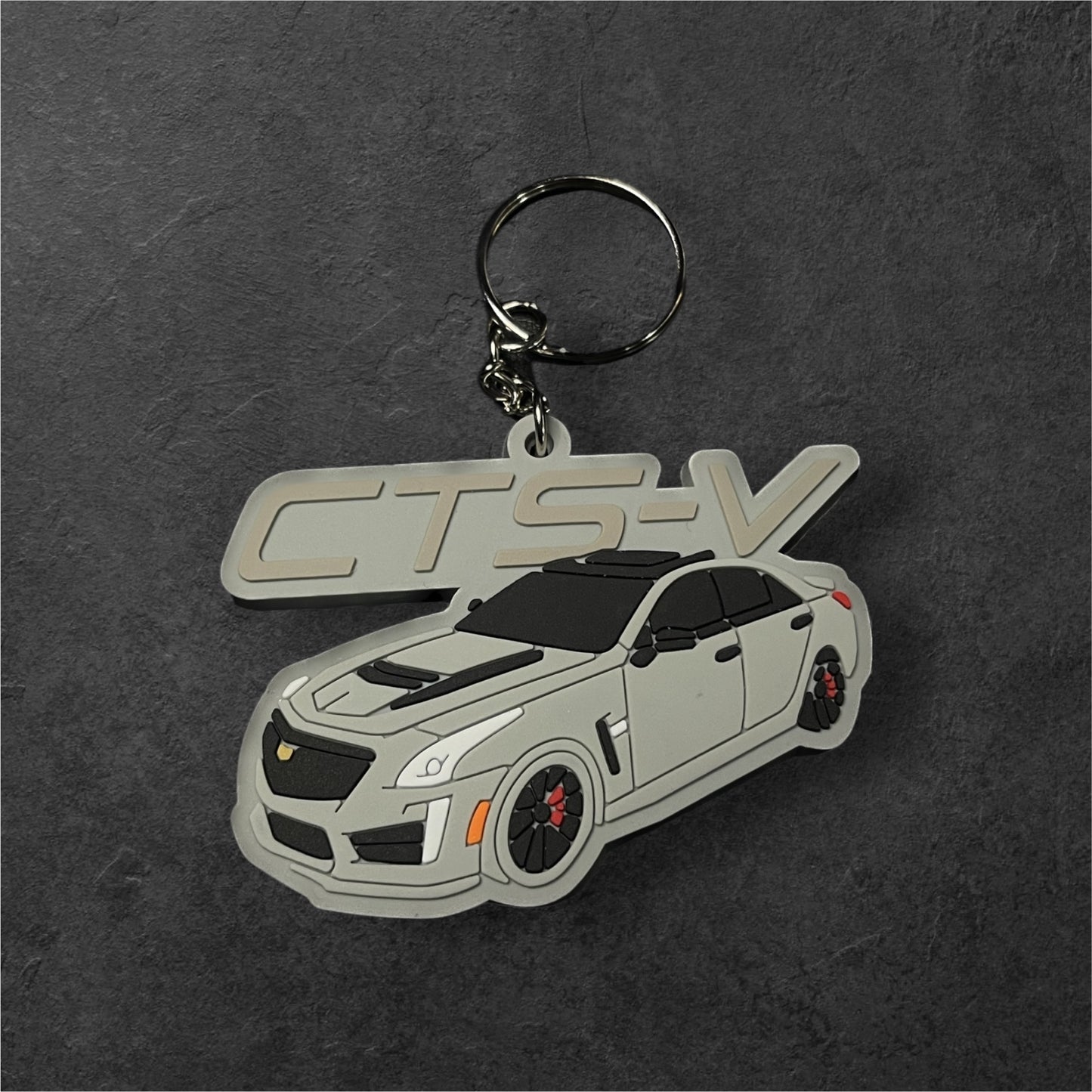 V Rubber Keychain